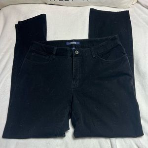 CHAPS Womens 12 Black Straight Cut Dark denim jeans stretch